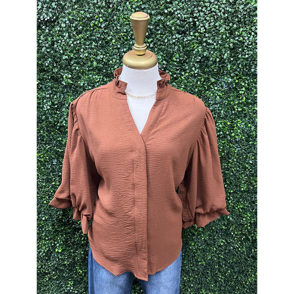 Chancia Mocha Blouse