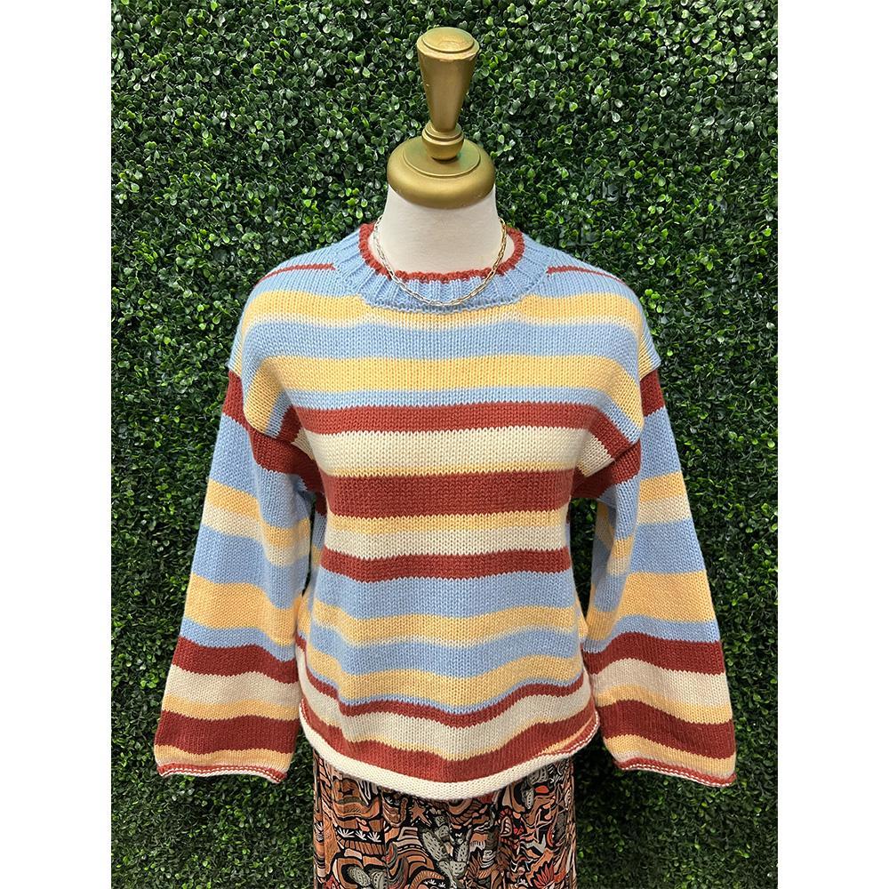 Alberta Striped Relaxed Knit Sweater