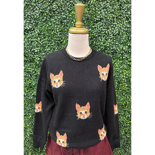 Jynx Black Cat Sweater Top