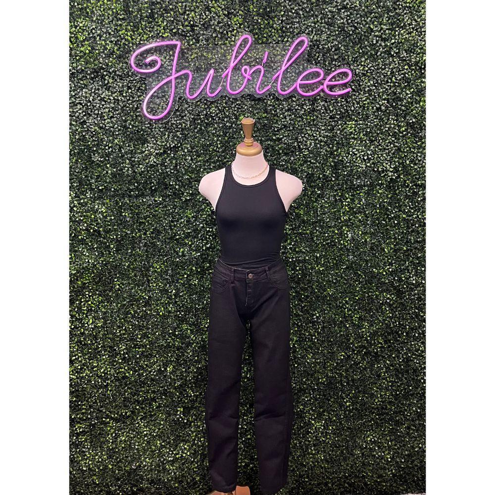 Sasha Floral Reversible Black Pants