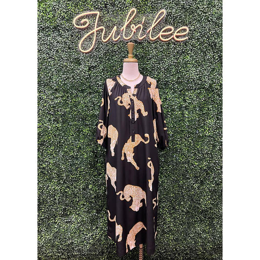 Gillyanna Cheetah Midi Dress