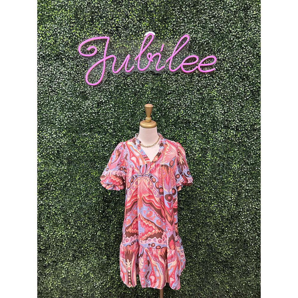 Cleo Boho Swirl Mini Dress