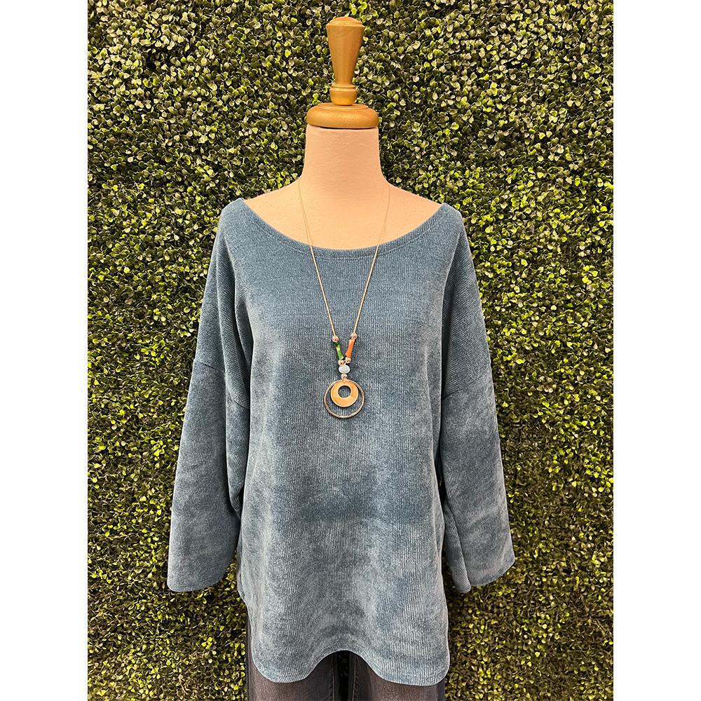 Natasha Soft Cerulean Top