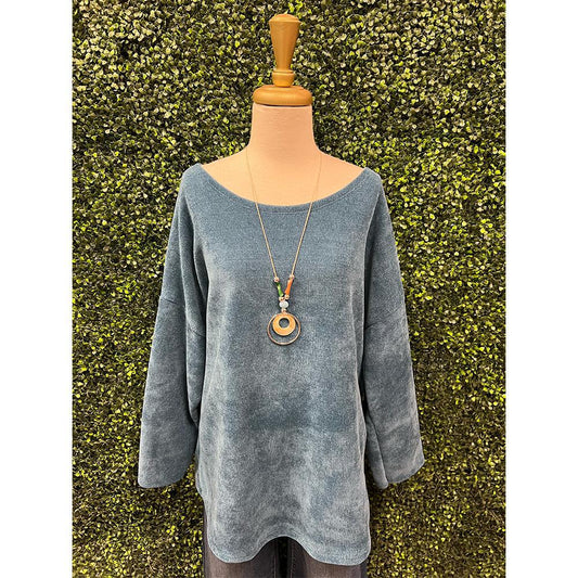 Natasha Soft Cerulean Top