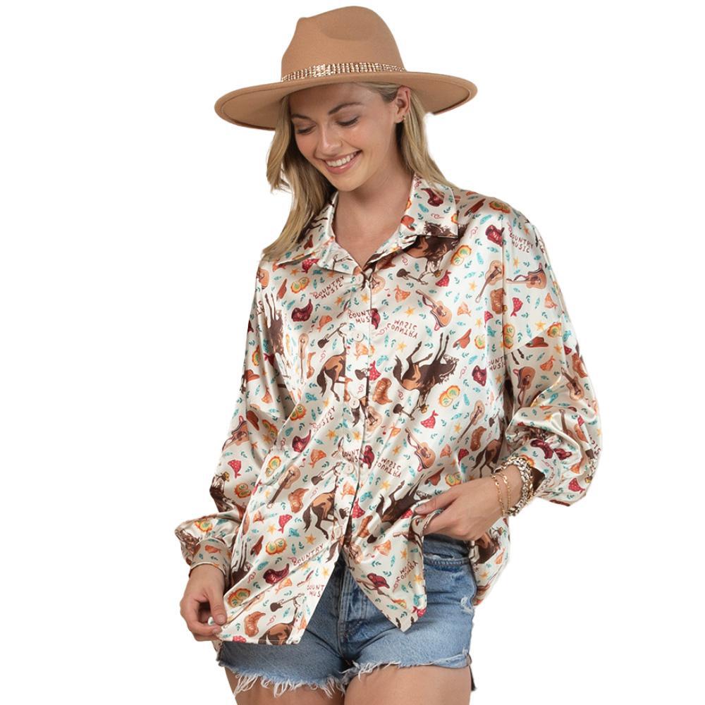 Country Music Satin Top