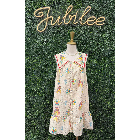 Dottie Floral Cowboy Embroidered Dress