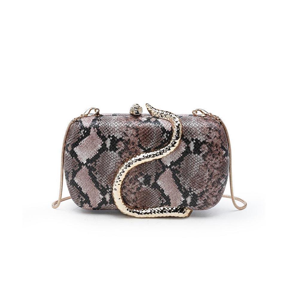 Brown Reputation Evening Bag