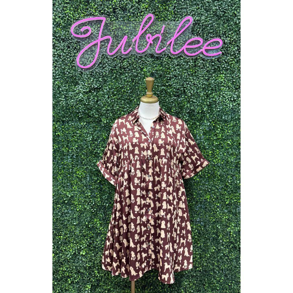 Brown Poodle Dress