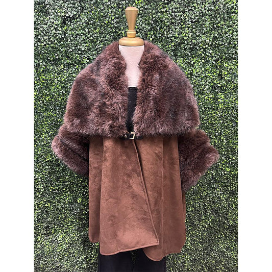 Brown Suede Cape