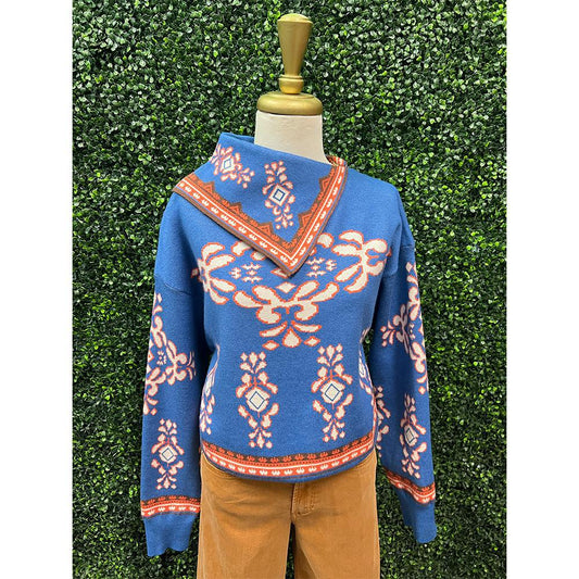 Brenna Lapis Sweater
