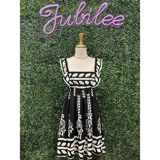 Black & White Baby Doll Dress