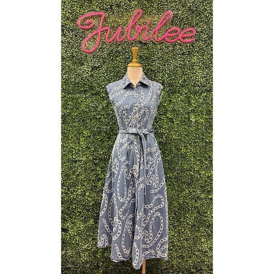 Emorie Denim Chain Dress