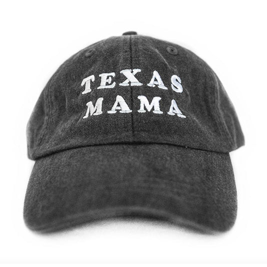 Black Distressed Texas Mama Hat