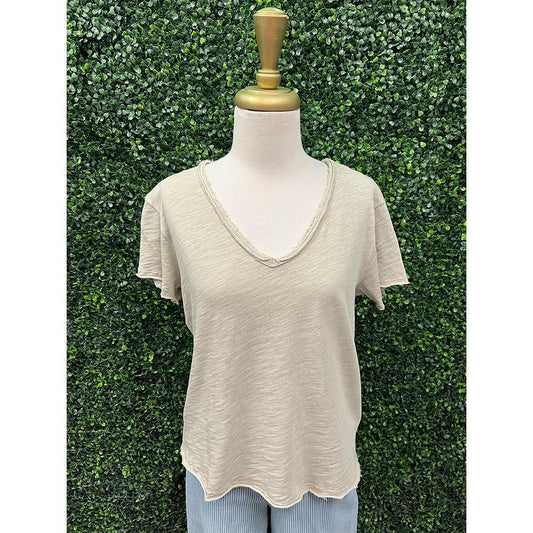 Vanya Abbey Stone V-Neck Top