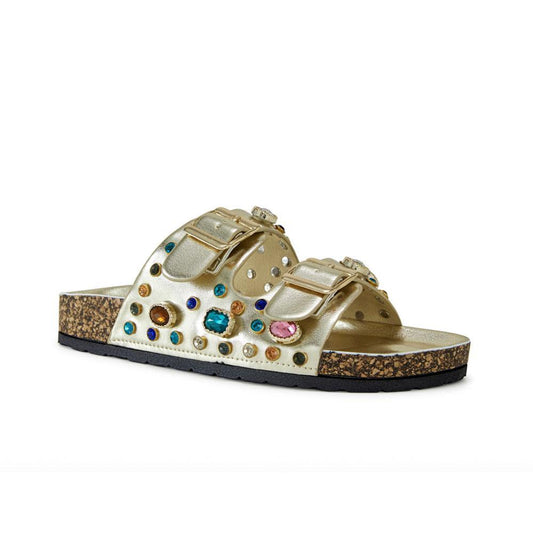 Bayleaves Gold Flat Sandal