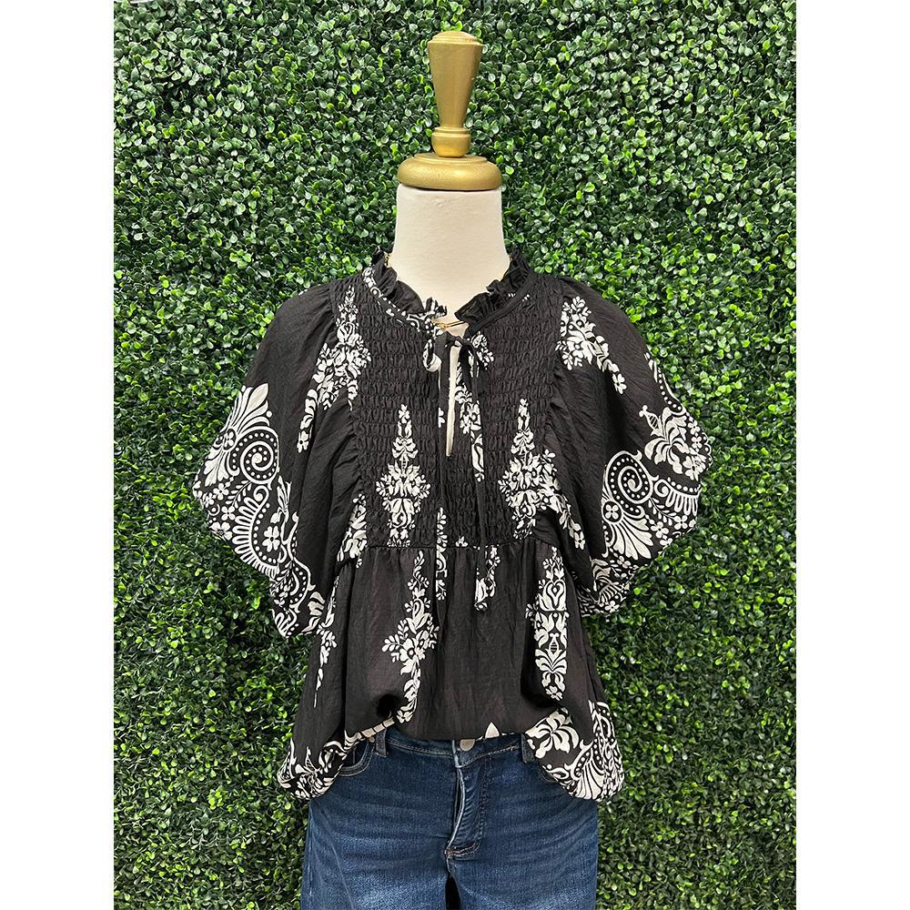 Everlee Smocked Yoke Top