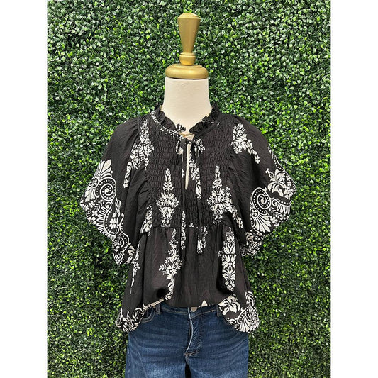 Everlee Smocked Yoke Top