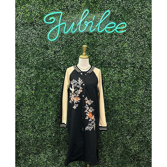 French Terry Embroidered Baseball Duster