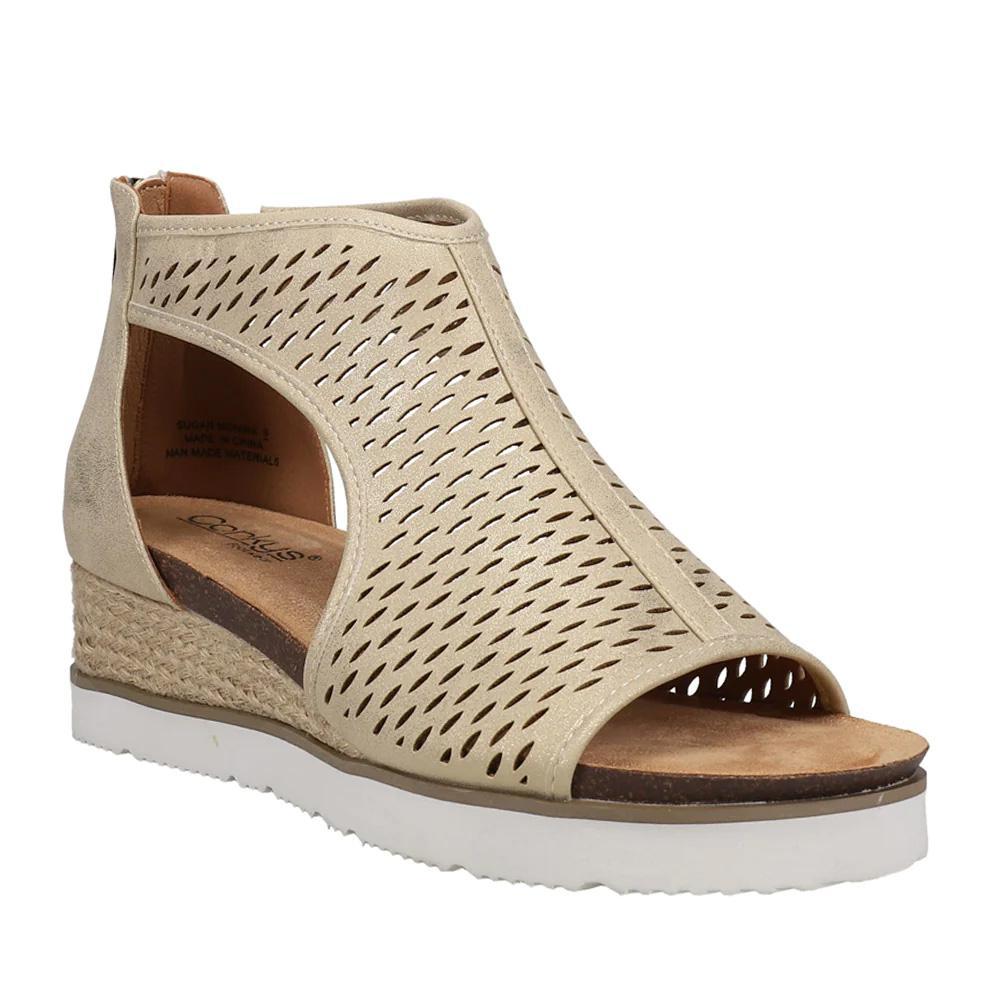 Gold Sugar Momma Wedge Sandals Corky's