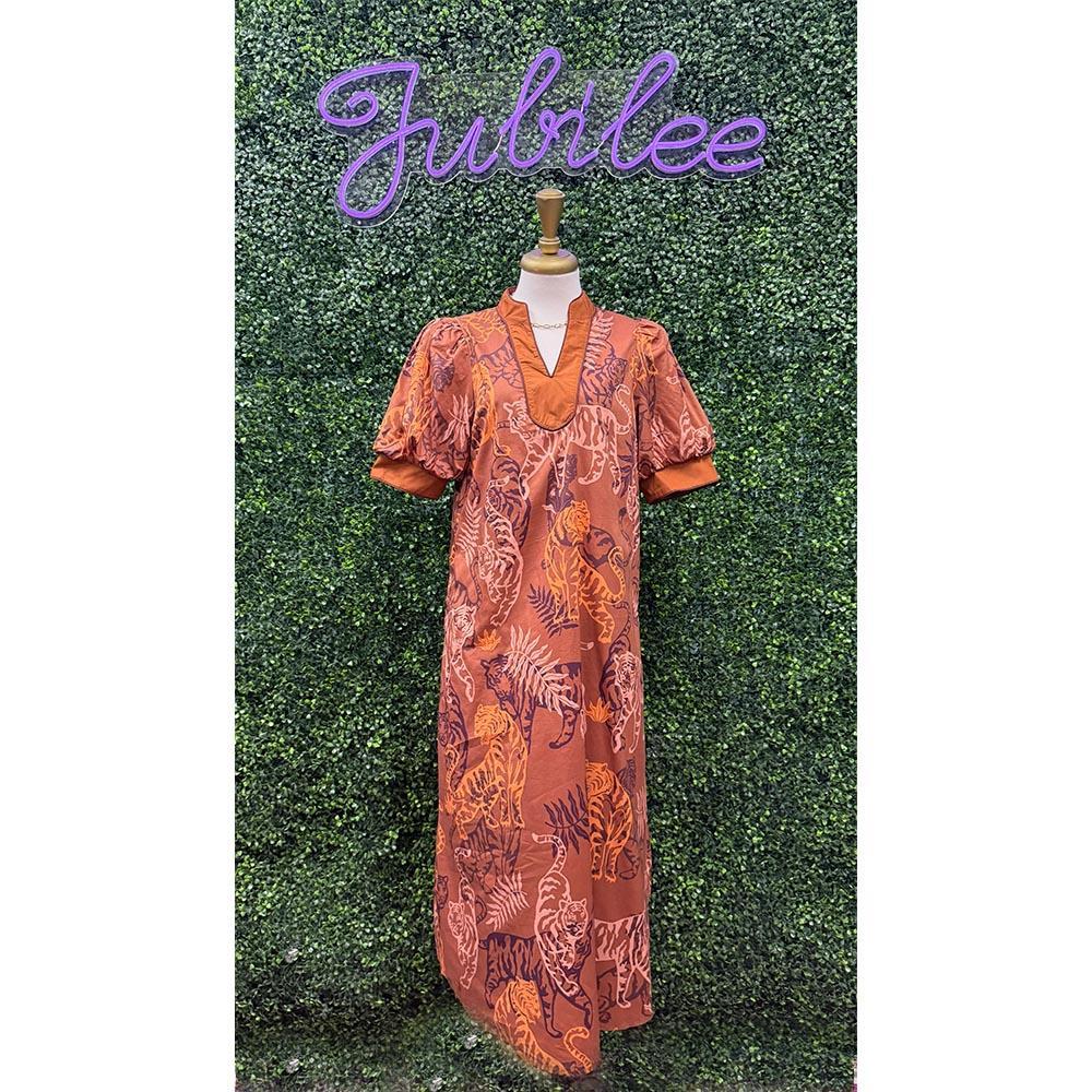 Rivka Brown Tiger Dress