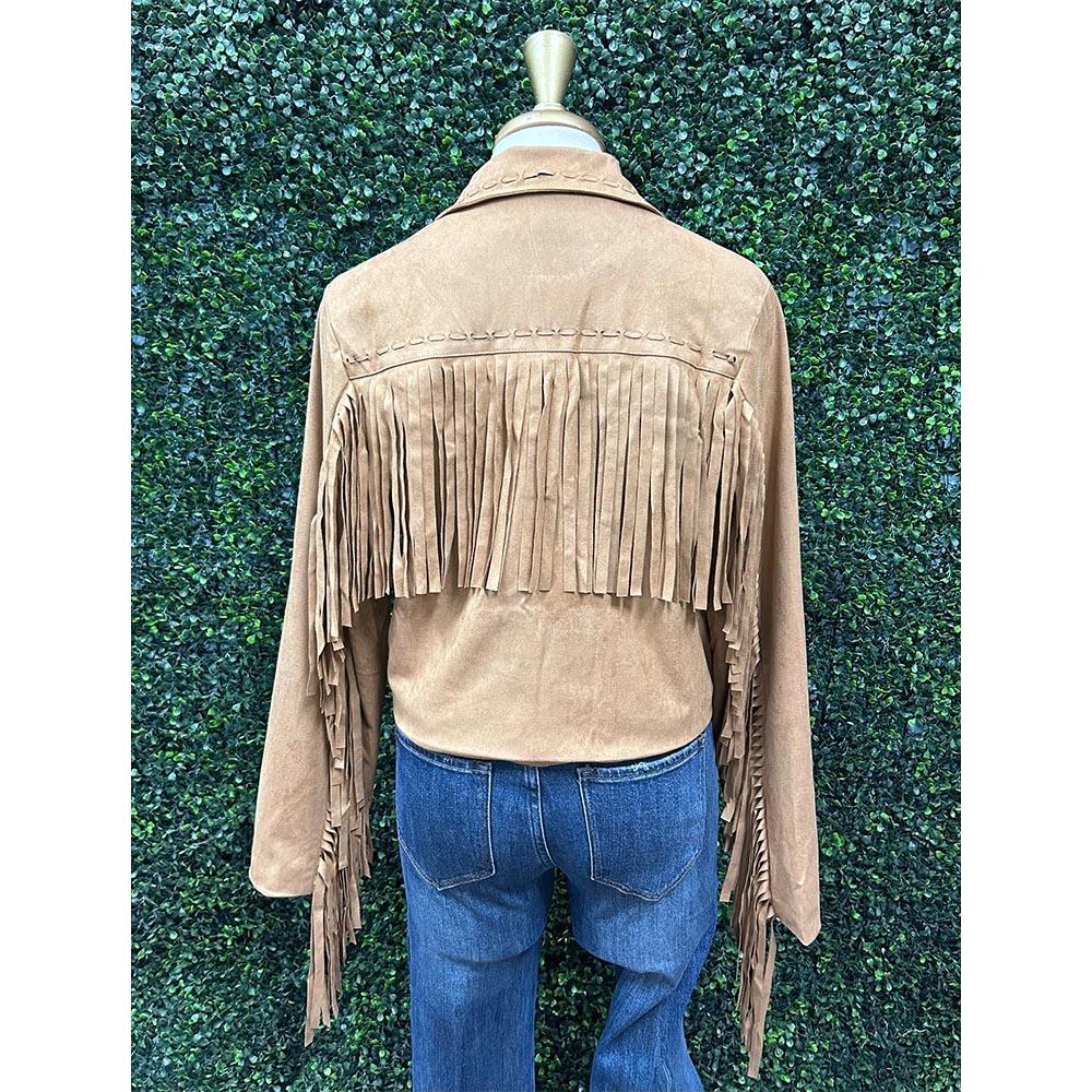 Nala Camel Fringe Jacket