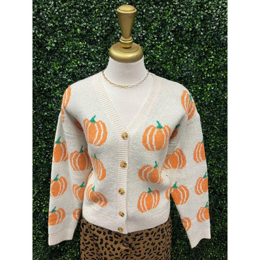 Harvest Charm Pumpkin Cardigan