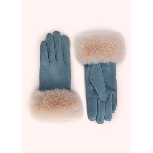 Denim Bettina Faux Fur Gloves