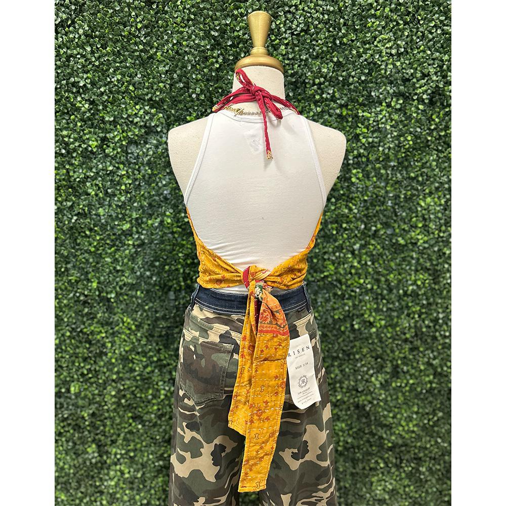 Kamil Kantha Reversible Halter Top - One of a Kind Patterns