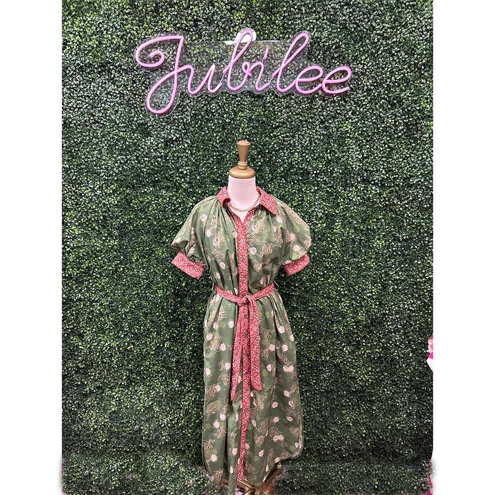 Pomeline Olive Dress