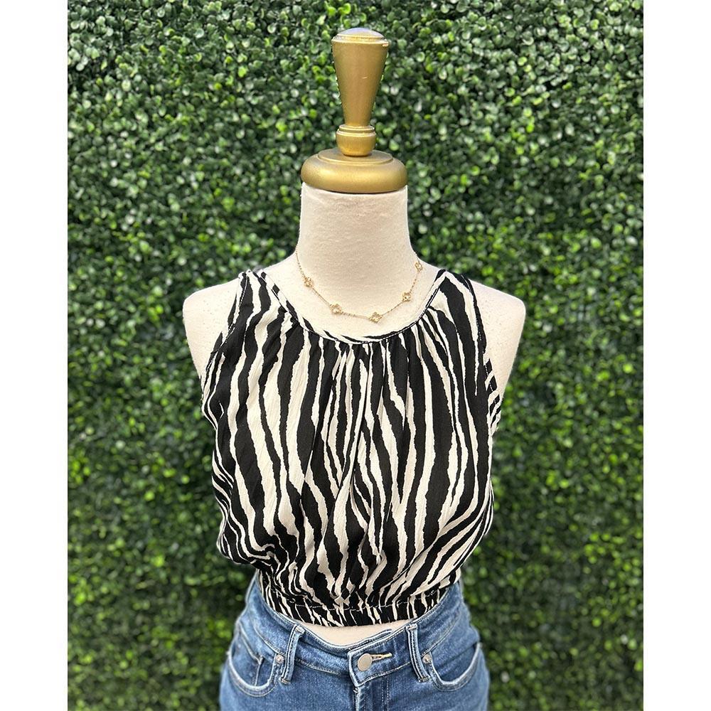 Gina Zebra Crop Top