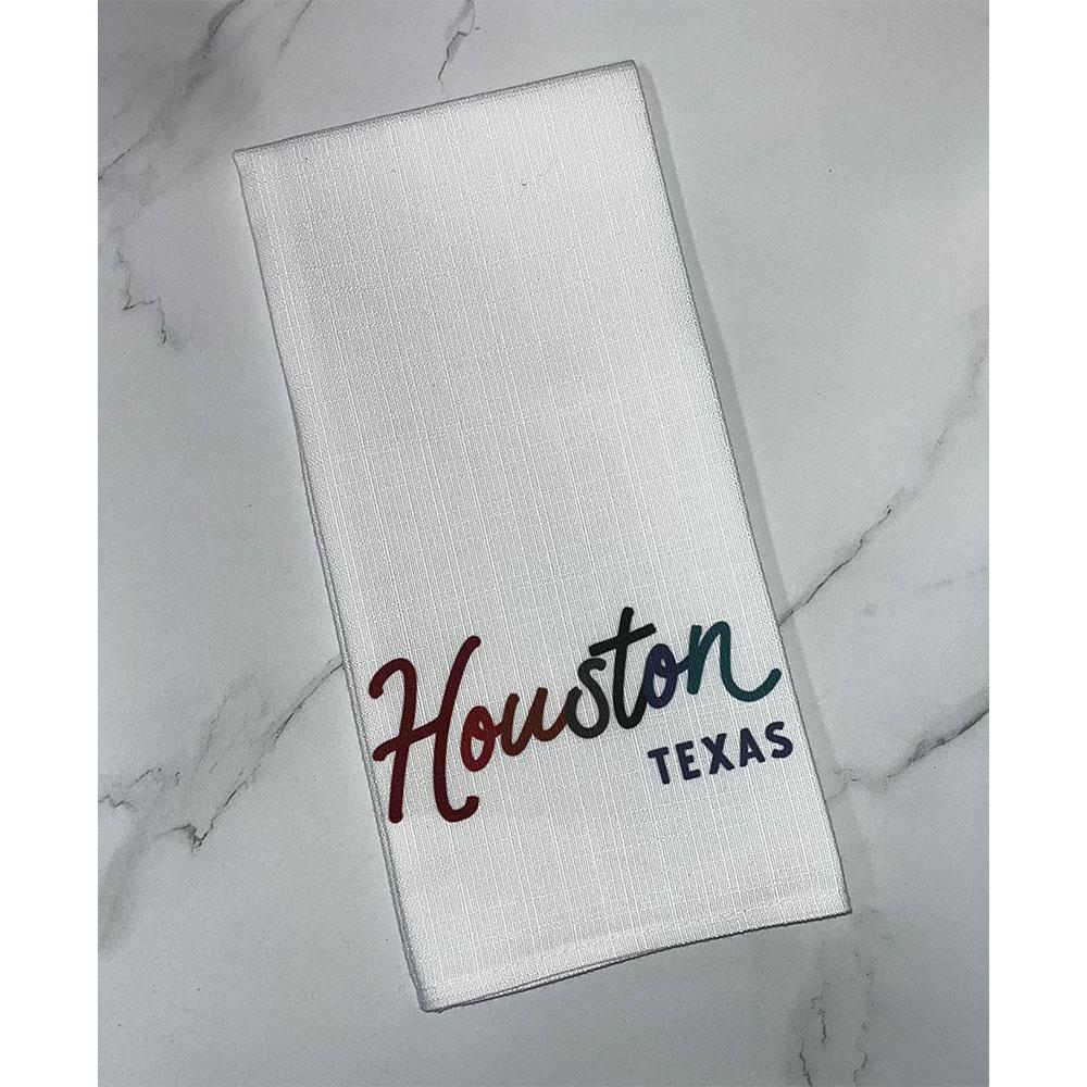 Houston Texas Tea Towel - Multi
