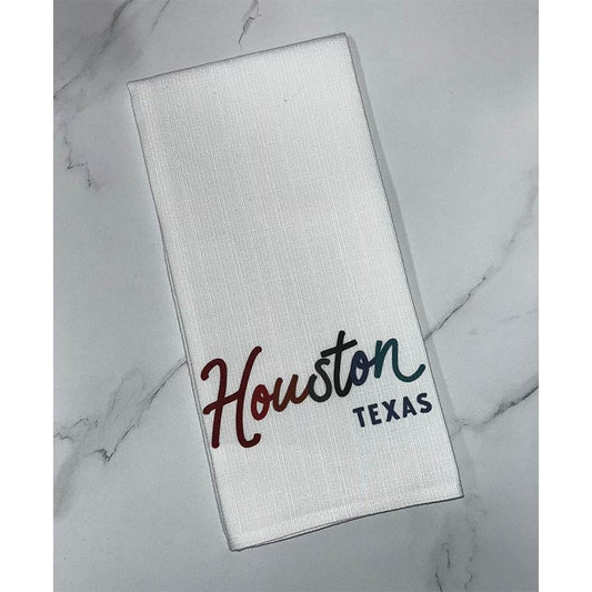 Houston Texas Tea Towel - Multi