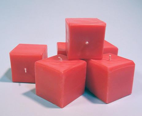 Square Candles - China Rose