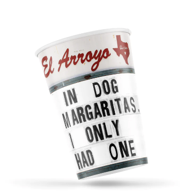 El Arroyo 12oz. Party Cup - Dog Margarita
