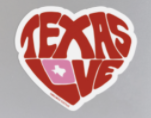 Texas Love Sticker Heart