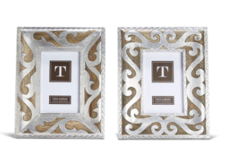 Silver & Wood Picture Frame