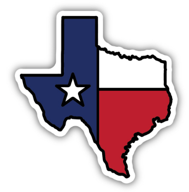 Texas Flag Sticker Silhouette