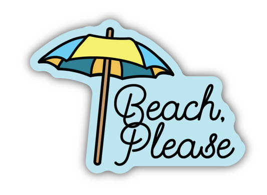 Beach Please Sticker