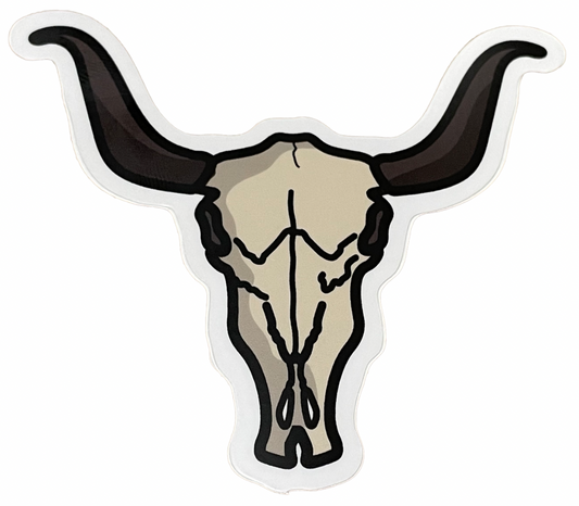 Longhorn Skull Sticker